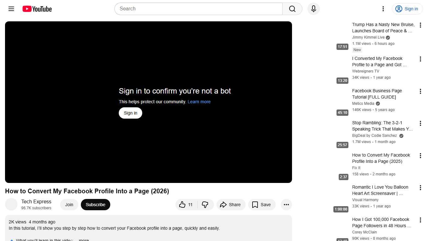 How to Convert My Facebook Profile Into a Page (2026) - YouTube